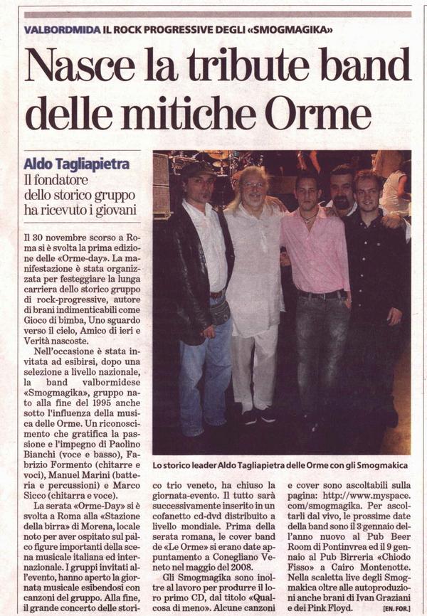 Sul giornale.